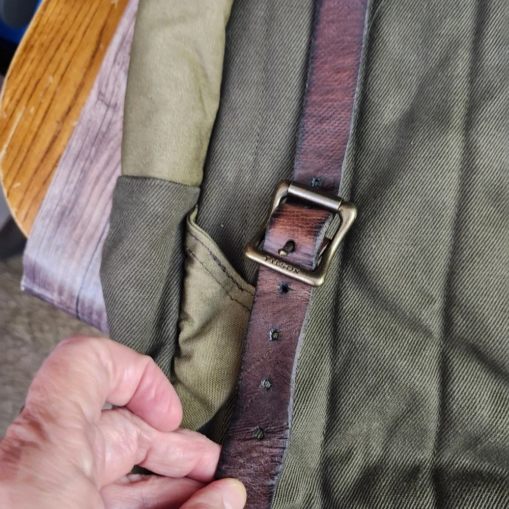 Filson Journeyman Backpack Otter Green Tin Cloth Rugged Twill Made in USA 70307